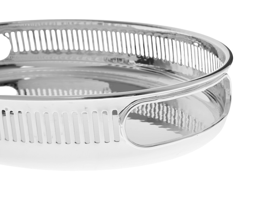 Cestino pane ovale argento trilaminato a galleria Selezione Zanolli