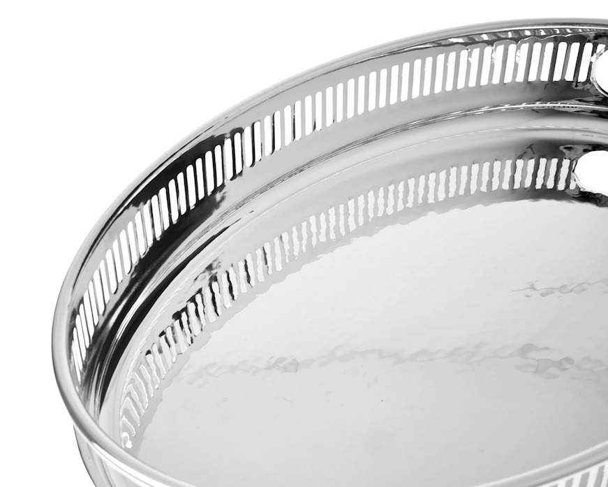 Cestino pane ovale argento trilaminato a galleria Selezione Zanolli