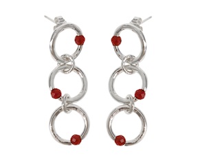 Orecchini Dafne argento e corniola Selezione Zanolli