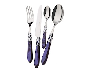Cutlery set Aladdin steel blue with chromed ferrule Bugatti