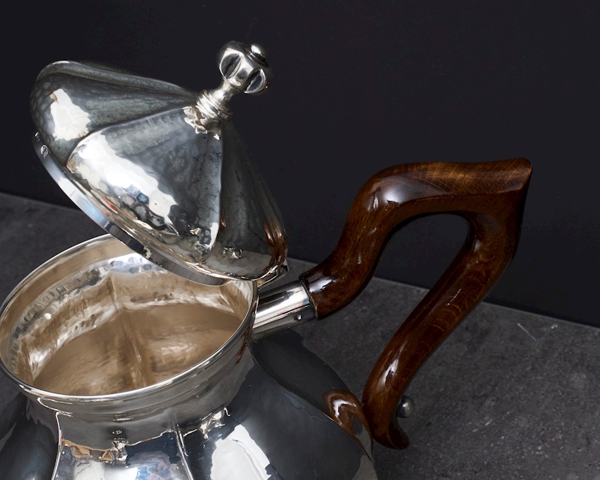 Servizio da the e caffè argento 1404 grammi 4 pezzi in stile Settecento usato ricondizionato Zanolli Vintage