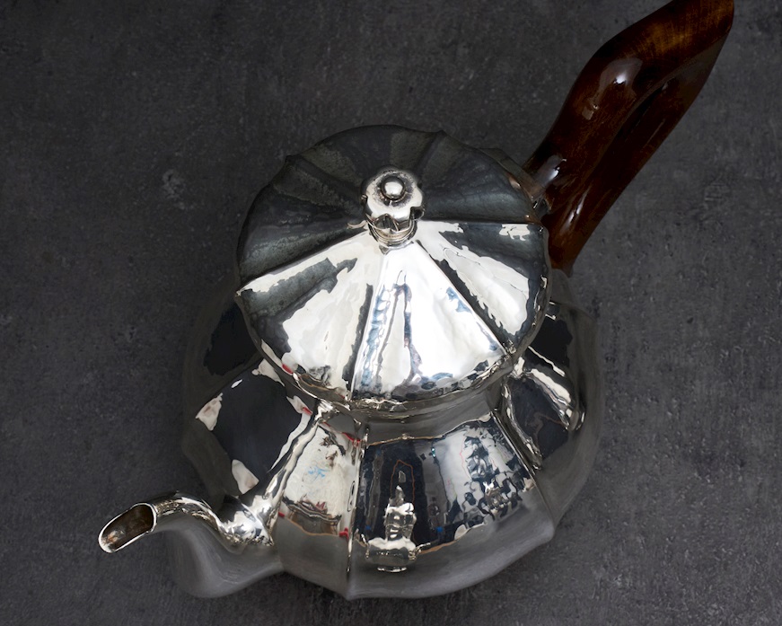 Servizio da the e caffè argento 1404 grammi 4 pezzi in stile Settecento usato ricondizionato Zanolli Vintage