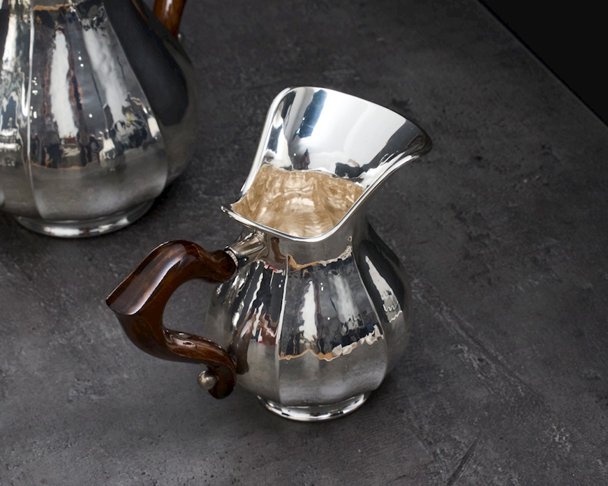 Servizio da the e caffè argento 1404 grammi 4 pezzi in stile Settecento usato ricondizionato Zanolli Vintage