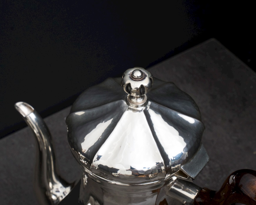 Servizio da the e caffè argento 1404 grammi 4 pezzi in stile Settecento usato ricondizionato Zanolli Vintage