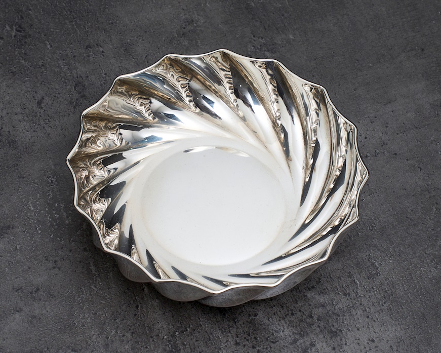 Ciotola tonda argento 124 grammi torcion usato ricondizionato Zanolli Vintage