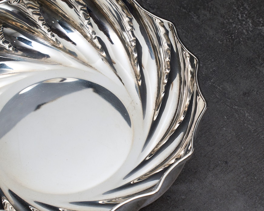 Ciotola tonda argento 124 grammi torcion usato ricondizionato Zanolli Vintage