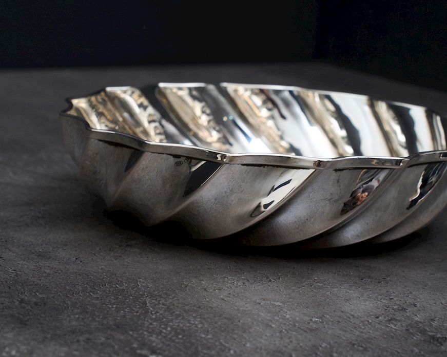 Ciotola tonda argento 124 grammi torcion usato ricondizionato Zanolli Vintage