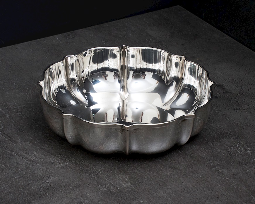 Ciotola tonda argento 220 grammi in stile Settecento usato ricondizionato Zanolli Vintage