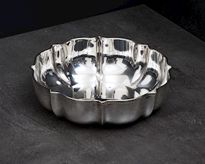 Ciotola tonda argento 220 grammi in stile Settecento usato ricondizionato Zanolli Vintage