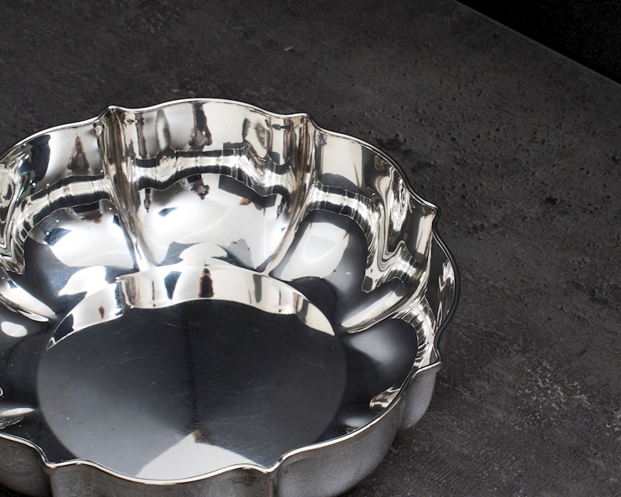 Ciotola tonda argento 220 grammi in stile Settecento usato ricondizionato Zanolli Vintage
