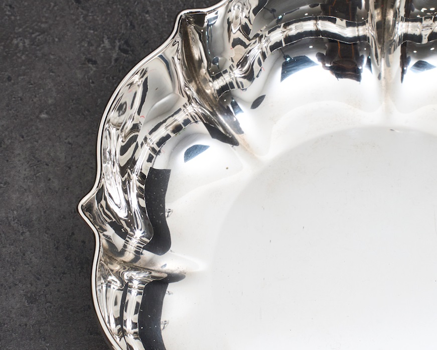 Ciotola tonda argento 220 grammi in stile Settecento usato ricondizionato Zanolli Vintage