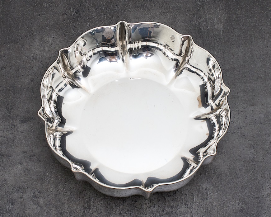 Ciotola tonda argento 220 grammi in stile Settecento usato ricondizionato Zanolli Vintage