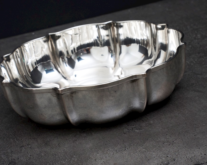 Ciotola tonda argento 220 grammi in stile Settecento usato ricondizionato Zanolli Vintage