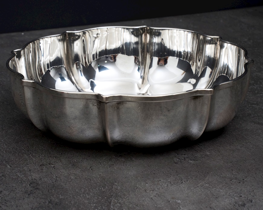 Ciotola tonda argento 220 grammi in stile Settecento usato ricondizionato Zanolli Vintage
