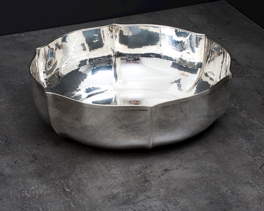 Ciotola tonda argento 397 grammi in stile Settecento usato ricondizionato Zanolli Vintage