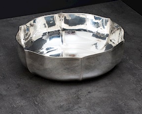 Ciotola tonda argento 397 grammi in stile Settecento usato ricondizionato Zanolli Vintage