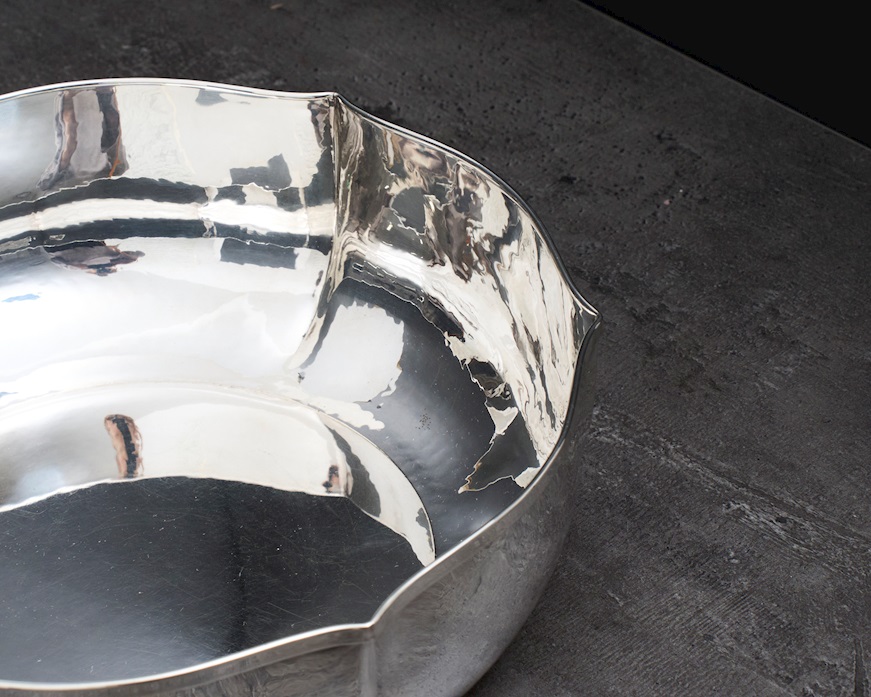 Ciotola tonda argento 397 grammi in stile Settecento usato ricondizionato Zanolli Vintage