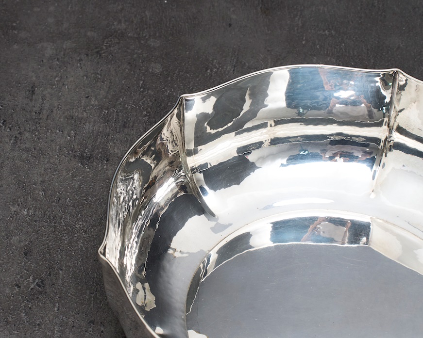 Ciotola tonda argento 397 grammi in stile Settecento usato ricondizionato Zanolli Vintage