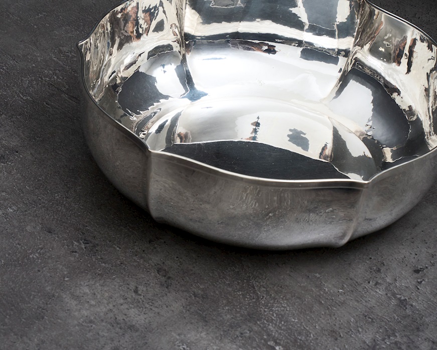 Ciotola tonda argento 397 grammi in stile Settecento usato ricondizionato Zanolli Vintage