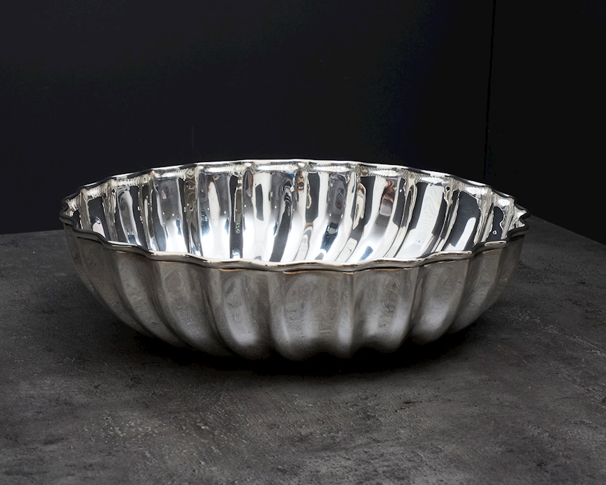 Ciotola tonda argento 571 grammi torcion usato ricondizionato Zanolli Vintage