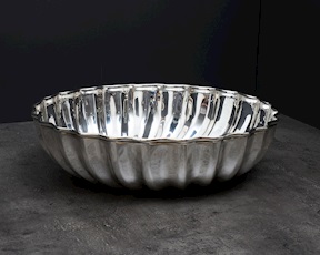 Ciotola tonda argento 571 grammi torcion usato ricondizionato Zanolli Vintage