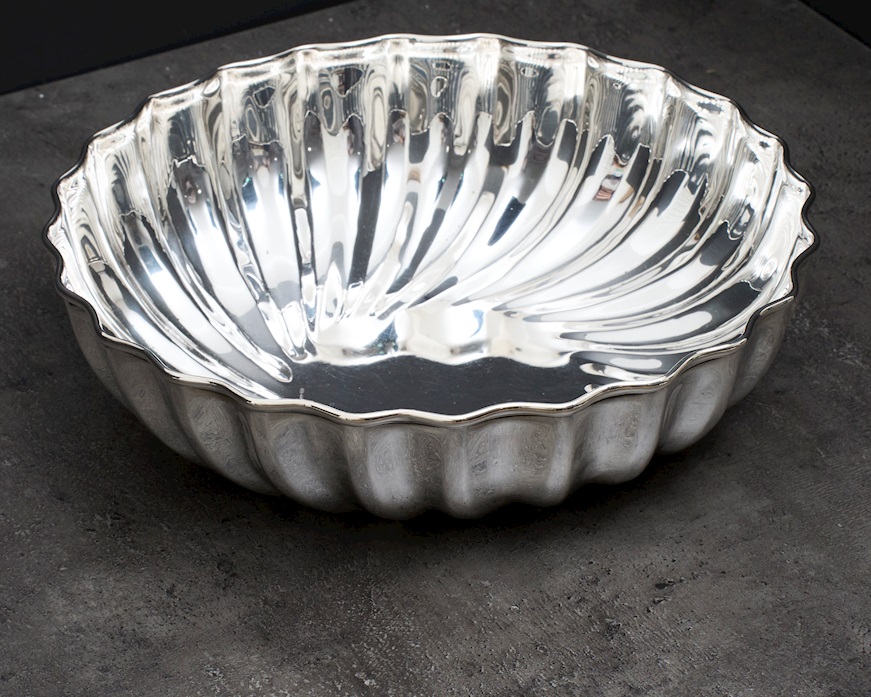 Ciotola tonda argento 571 grammi torcion usato ricondizionato Zanolli Vintage