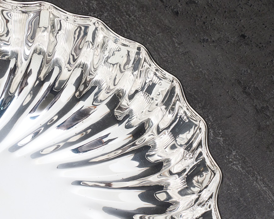 Ciotola tonda argento 571 grammi torcion usato ricondizionato Zanolli Vintage