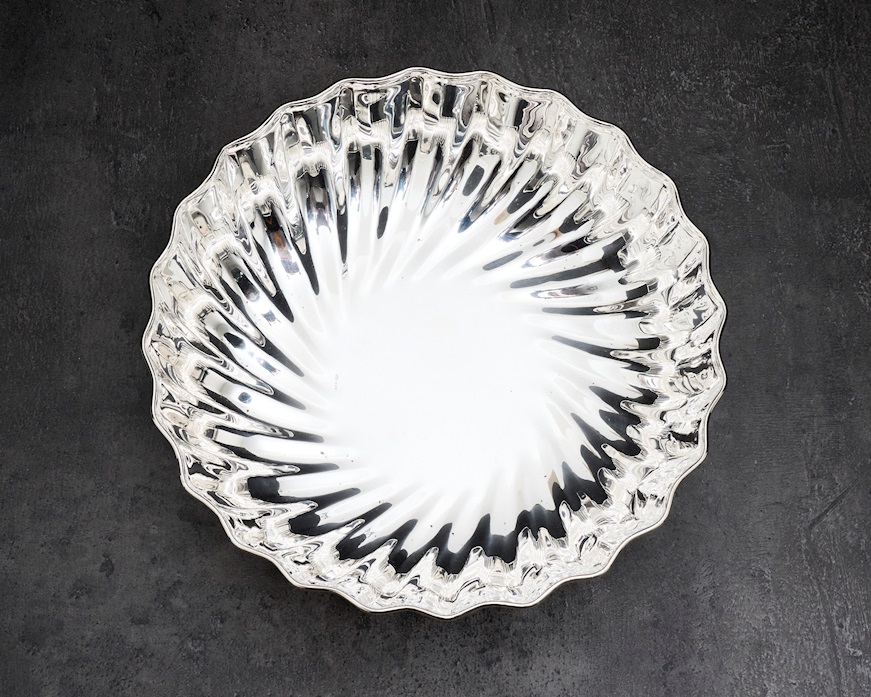 Ciotola tonda argento 571 grammi torcion usato ricondizionato Zanolli Vintage