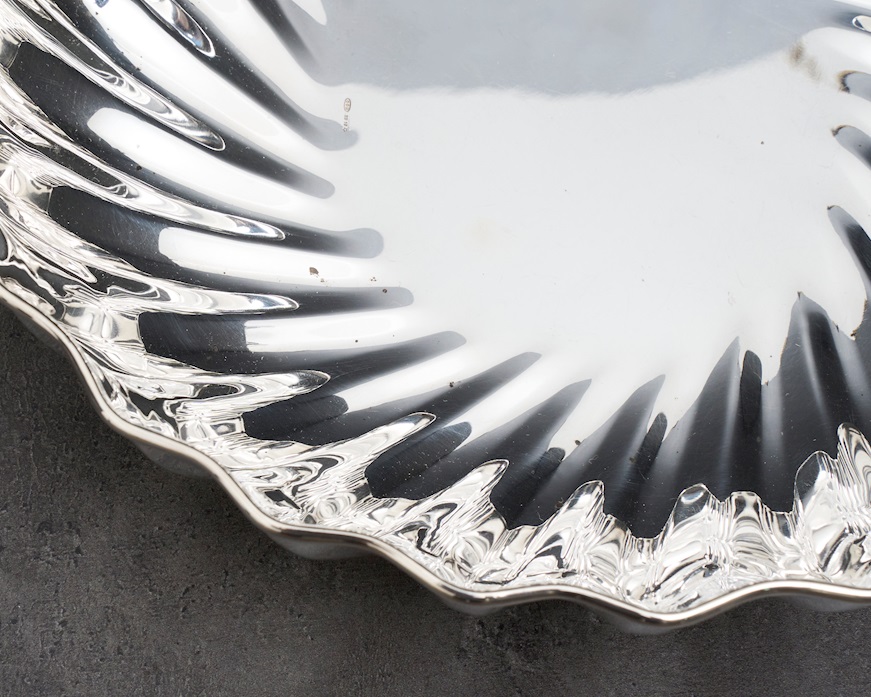 Ciotola tonda argento 571 grammi torcion usato ricondizionato Zanolli Vintage