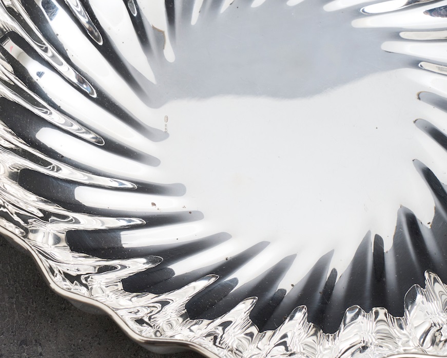 Ciotola tonda argento 571 grammi torcion usato ricondizionato Zanolli Vintage