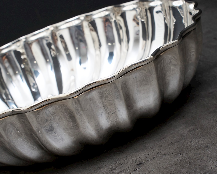 Ciotola tonda argento 571 grammi torcion usato ricondizionato Zanolli Vintage
