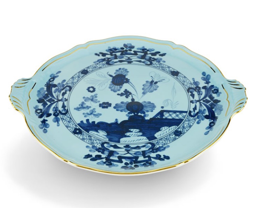 Cake plate Oriente Italiano Iris porcelain Richard Ginori