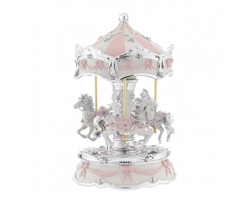 Carillon Giostra dei cavalli rosa Selezione Zanolli