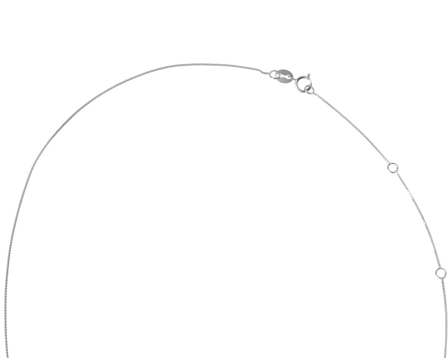 Collana argento con ovale acquamarina e zirconi bianchi Sovrani