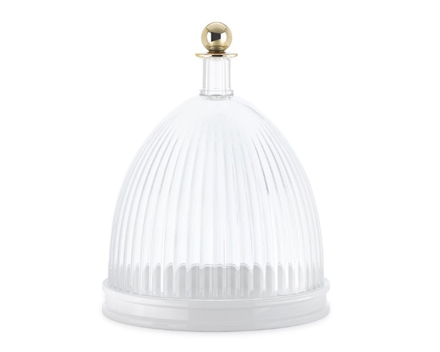 Stand La Coupole transparent and white Kartell