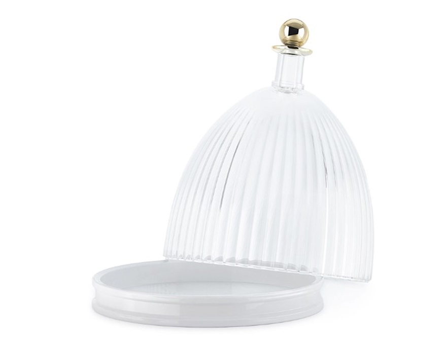 Stand La Coupole transparent and white Kartell