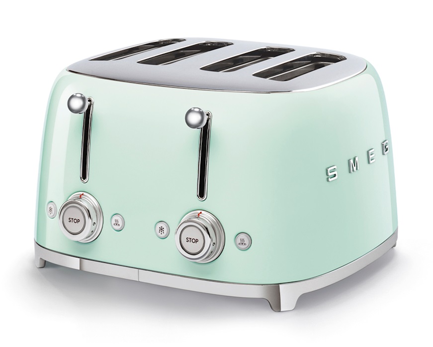 Toaster 4 slices pastel green Smeg