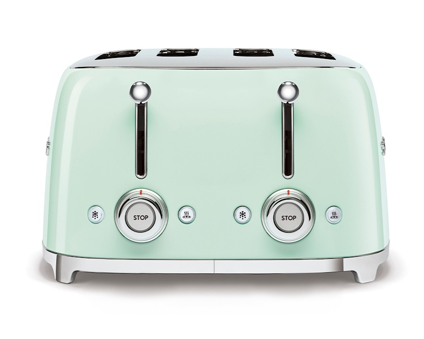 Toaster 4 slices pastel green Smeg