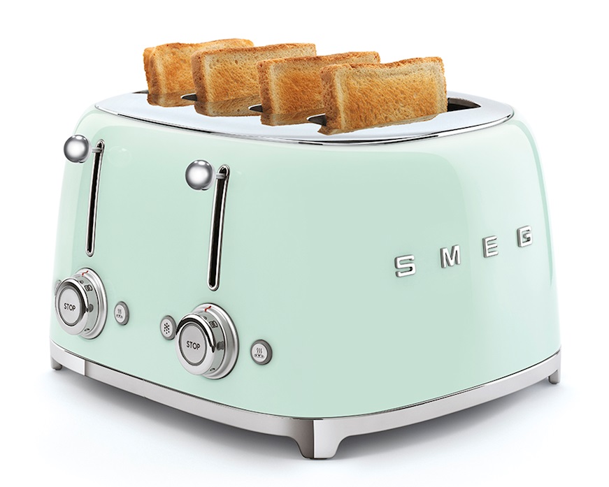 Toaster 4 slices pastel green Smeg