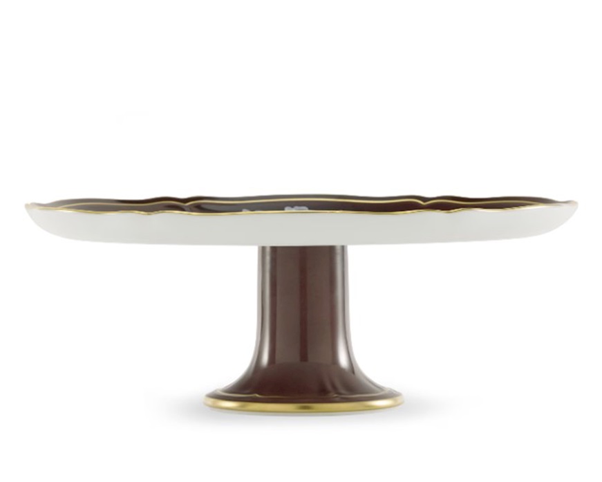 Cake plate Oriente Italiano Castagn porcelain Richard Ginori