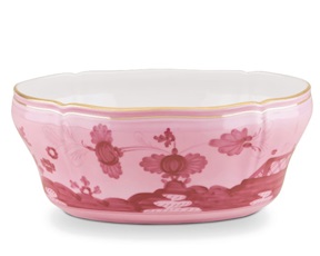 Insalatiera ovale Oriente Italiano Porpora porcellana Richard Ginori