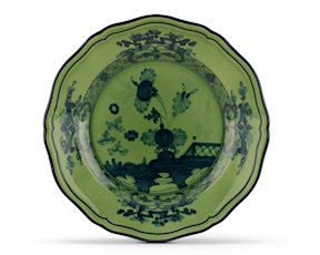 Piatto pane Oriente Italiano Malachite porcellana Richard Ginori