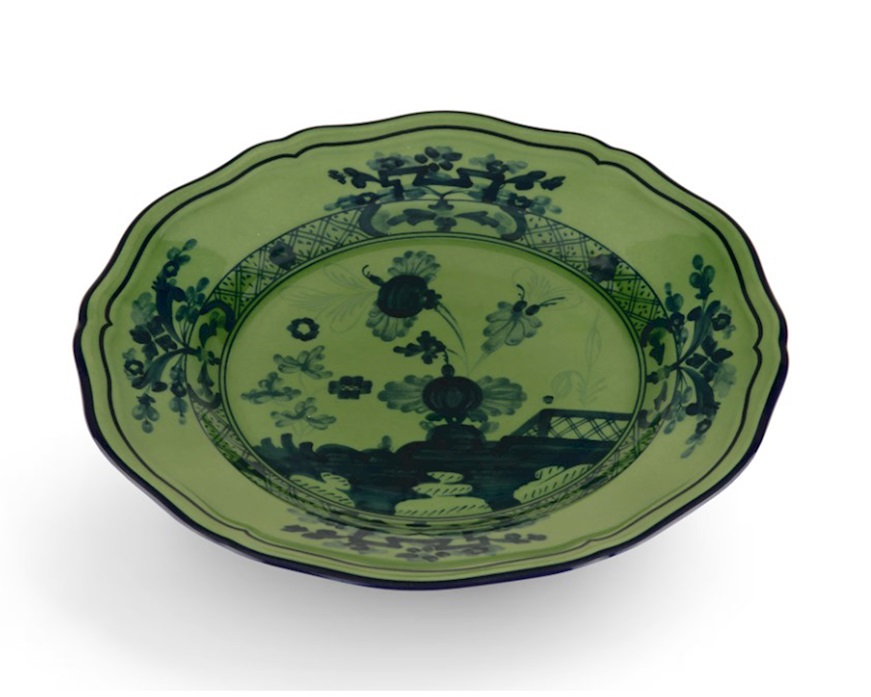 Piatto pane Oriente Italiano Malachite porcellana Richard Ginori