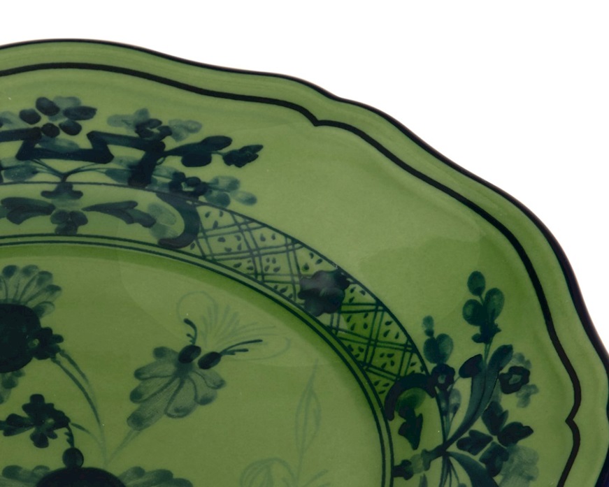 Piatto pane Oriente Italiano Malachite porcellana Richard Ginori
