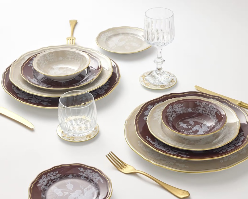 Bread plate Oriente Italiano Meringa porcelain Richard Ginori