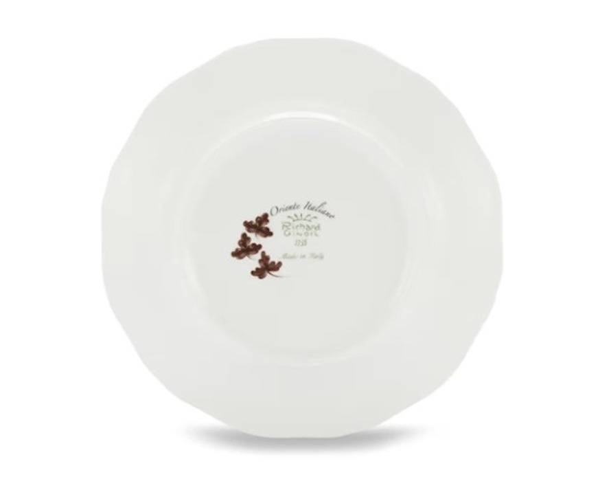 Piatto pane Oriente Italiano Castagna porcellana Richard Ginori