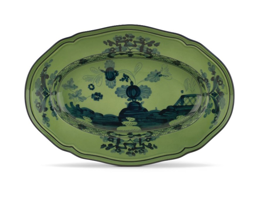 Pickle dish Oriente Italiano Malachi porcelain Richard Ginori