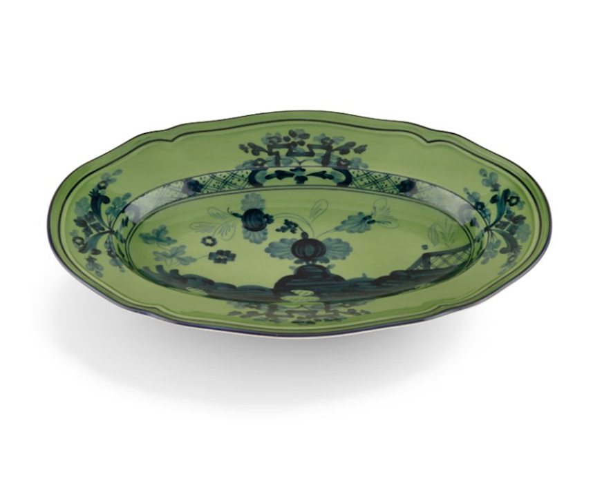 Pickle dish Oriente Italiano Malachi porcelain Richard Ginori