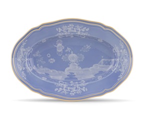 Oval tray Oriente Italiano Pervinc porcelain Richard Ginori