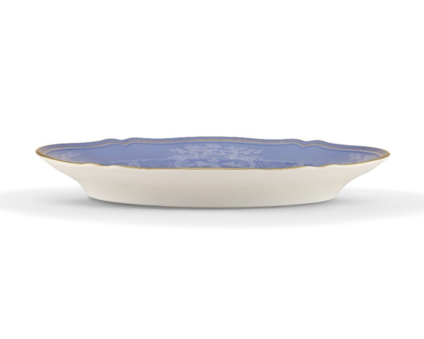 Vassoio ovale Oriente Italiano Pervinca porcellana Richard Ginori